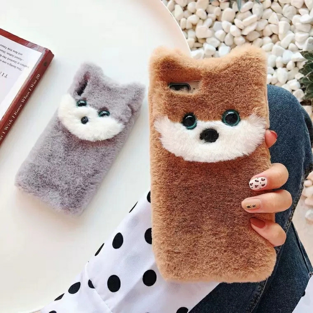 Brown Dog Puppy Furry Plush iPhone XS/ XS Max Case